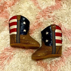 Old West Red and White Patriotic Boots